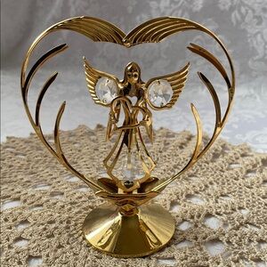 Vintage 1996 24k Gold Plated Angel Heart figurine by mascot international
